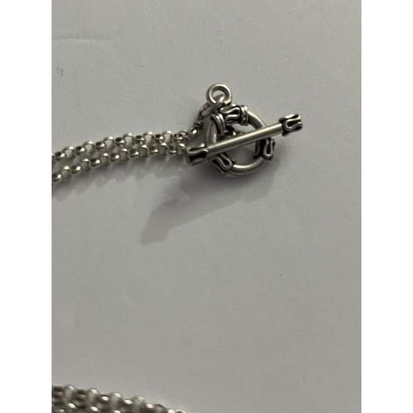 STERLING SILVER Crystal Rock NECKLACE 23” W/Bracelet 7.5” Set - Picture 14 of 16